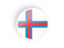 Faroe Islands. Round concave icon. Download icon.