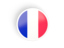 France. Round concave icon. Download icon.