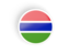 Gambia. Round concave icon. Download icon.