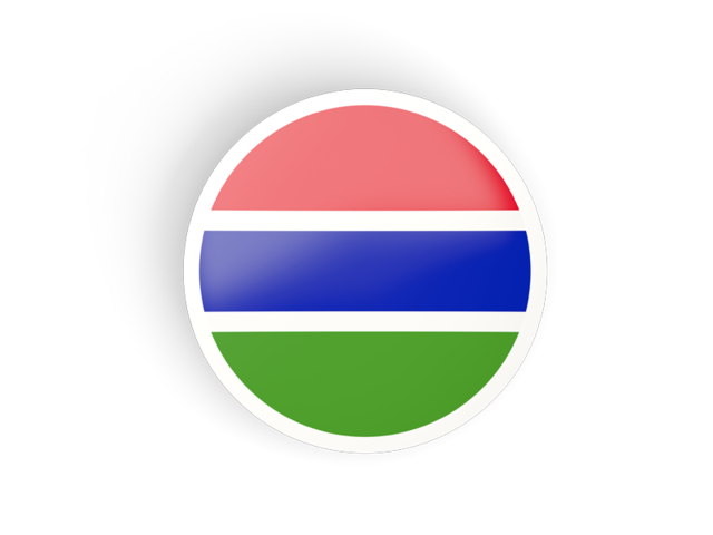 Круглая вогнутая иконка. Скачать флаг. Гамбия