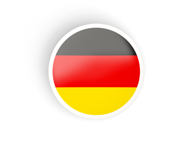 Круглая вогнутая иконка. Скачать флаг. Германия