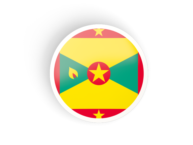 Круглая вогнутая иконка. Скачать флаг. Гренада