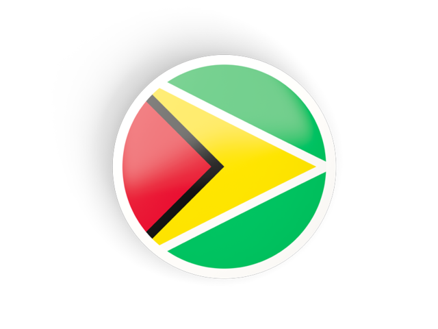 Круглая вогнутая иконка. Скачать флаг. Гайана