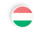 Hungary. Round concave icon. Download icon.