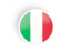 Italy. Round concave icon. Download icon.