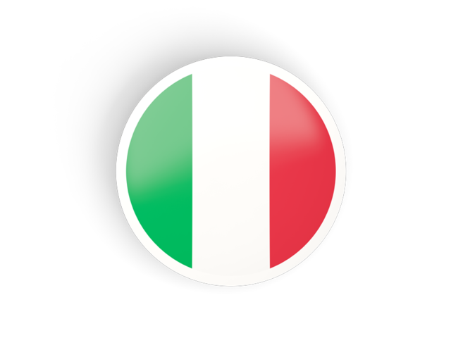 Круглая вогнутая иконка. Скачать флаг. Италия