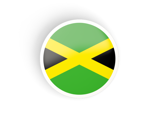 Круглая вогнутая иконка. Скачать флаг. Ямайка