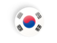 South Korea. Round concave icon. Download icon.