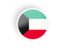 Kuwait. Round concave icon. Download icon.