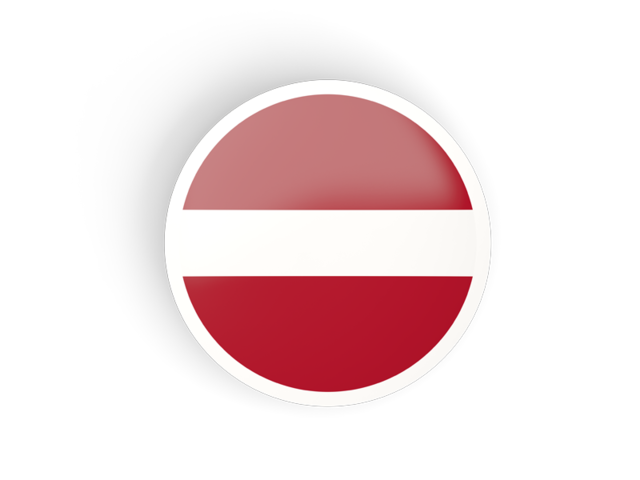 Круглая вогнутая иконка. Скачать флаг. Латвия