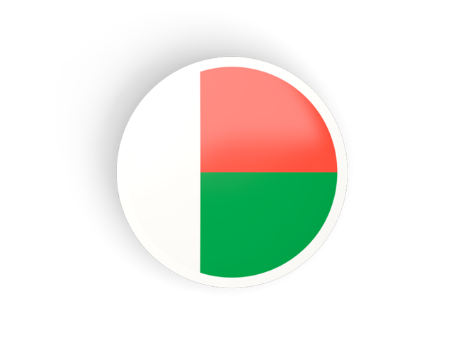 Круглая вогнутая иконка. Скачать флаг. Мадагаскар