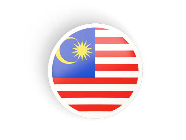 Round concave icon. Illustration of flag of Malaysia