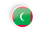 Maldives. Round concave icon. Download icon.