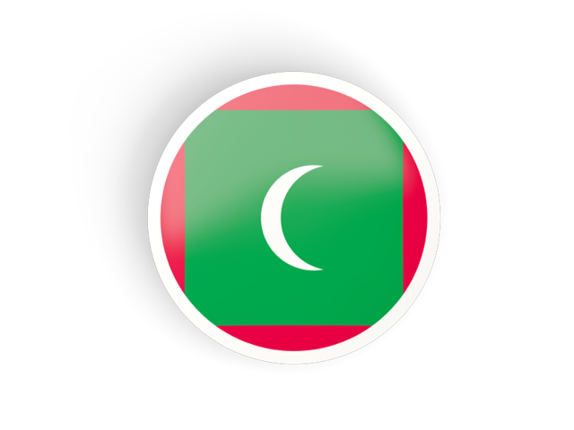 Круглая вогнутая иконка. Скачать флаг. Мальдивы