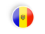 Moldova. Round concave icon. Download icon.