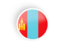 Mongolia. Round concave icon. Download icon.