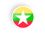 Myanmar. Round concave icon. Download icon.