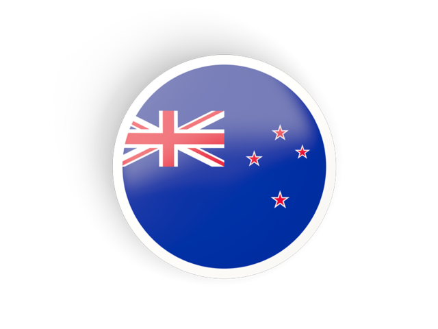 Круглая вогнутая иконка. Скачать флаг. Новая Зеландия