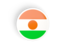 Niger. Round concave icon. Download icon.