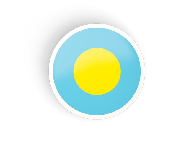 Round concave icon. Download flag icon of Palau at PNG format