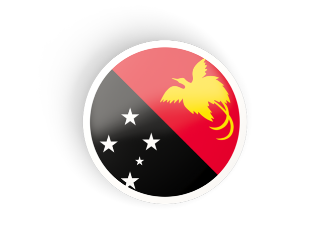 Round concave icon. Download flag icon of Papua New Guinea at PNG format