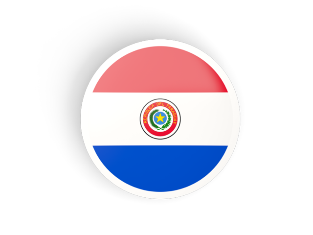 Круглая вогнутая иконка. Скачать флаг. Парагвай