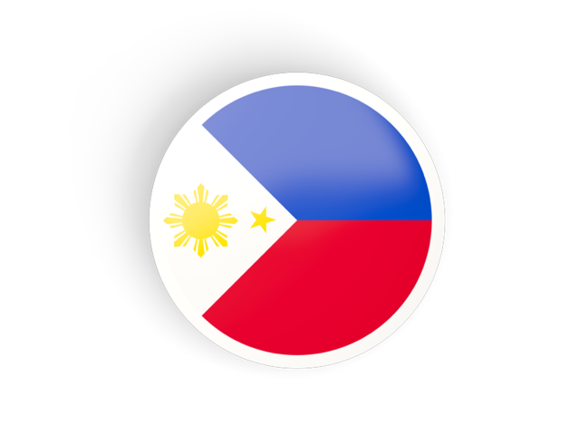 Круглая вогнутая иконка. Скачать флаг. Филиппины