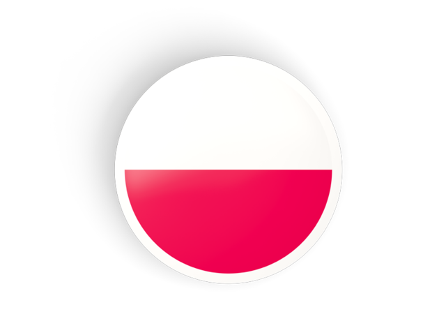 Round concave icon. Download flag icon of Poland at PNG format