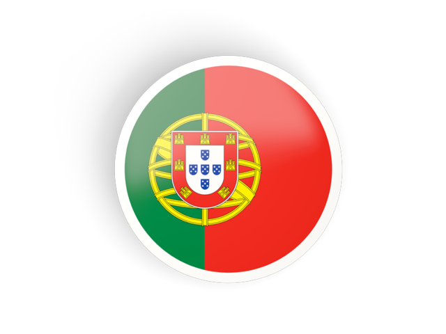 Круглая вогнутая иконка. Скачать флаг. Португалия