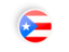 Puerto Rico. Round concave icon. Download icon.