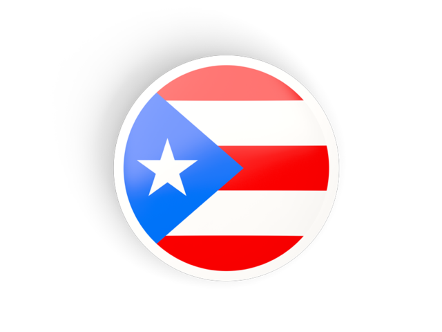 Круглая вогнутая иконка. Скачать флаг. Пуэрто-Рико