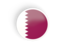 Qatar. Round concave icon. Download icon.