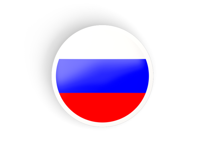 Round icon. Illustration of flag of Russia