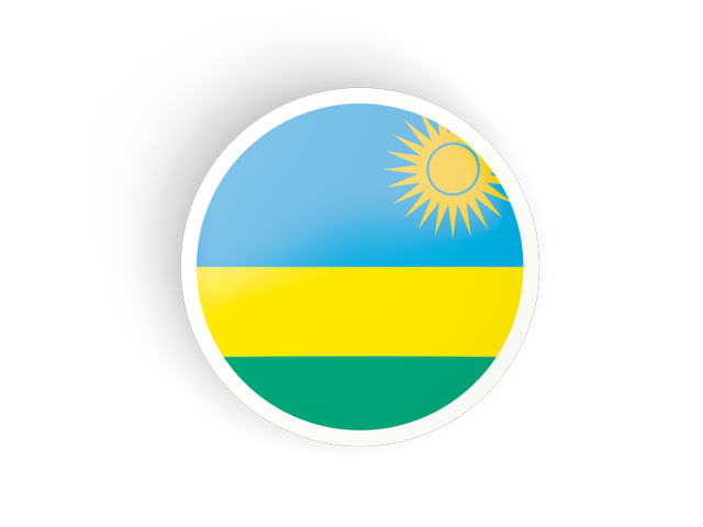 Круглая вогнутая иконка. Скачать флаг. Руанда