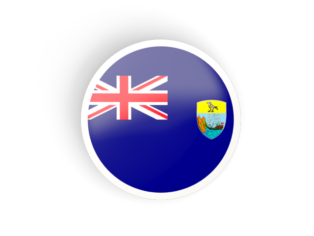 Круглая вогнутая иконка. Скачать флаг. Острова Святой Елены, Вознесения и Тристан-да-Кунья