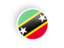 Saint Kitts and Nevis. Round concave icon. Download icon.