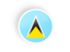 Saint Lucia. Round concave icon. Download icon.