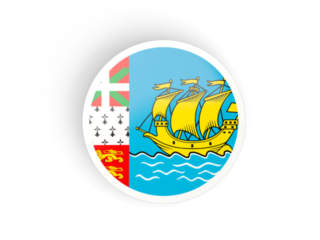 Round concave icon. Download flag icon of Saint Pierre and Miquelon at PNG format