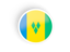 Saint Vincent and the Grenadines. Round concave icon. Download icon.