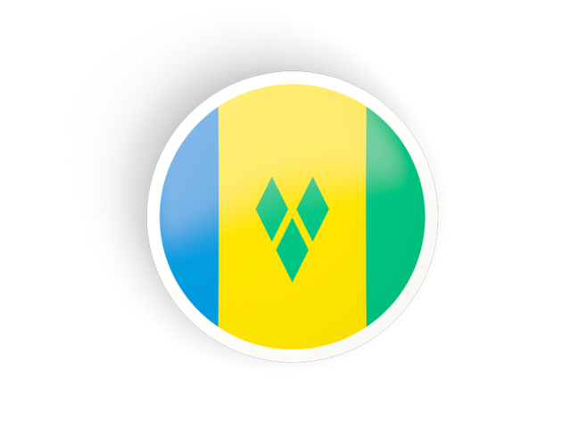 Round concave icon. Download flag icon of Saint Vincent and the Grenadines at PNG format