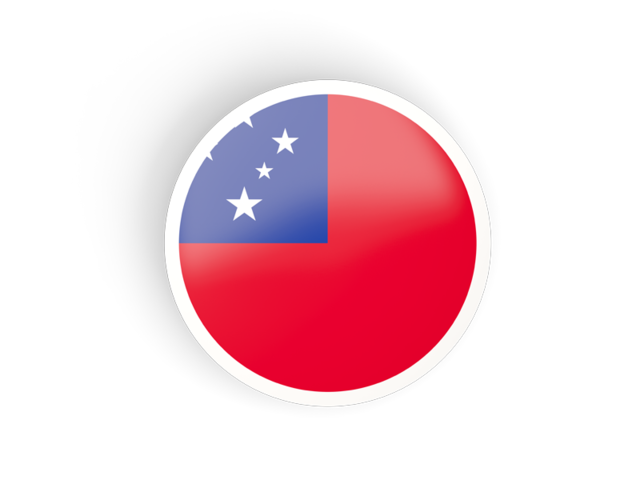 Round concave icon. Download flag icon of Samoa at PNG format