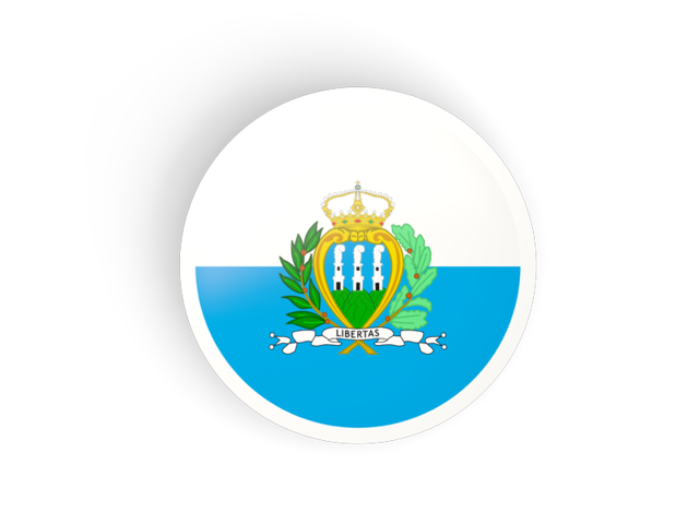 Круглая вогнутая иконка. Скачать флаг. Сан-Марино