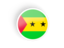 Sao Tome and Principe. Round concave icon. Download icon.