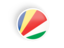 Seychelles. Round concave icon. Download icon.