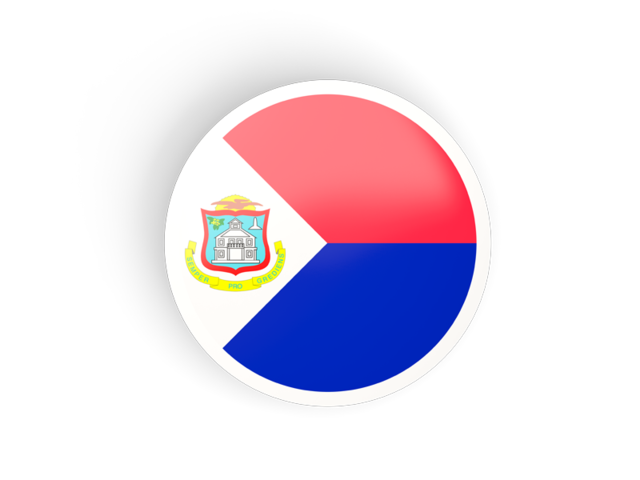 Round concave icon. Download flag icon of Sint Maarten at PNG format