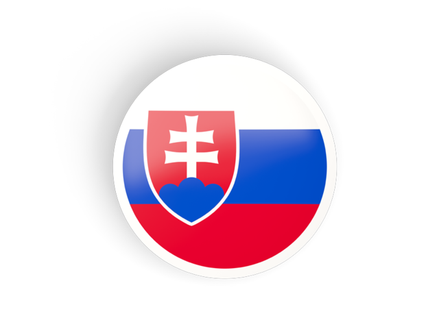 Круглая вогнутая иконка. Скачать флаг. Словакия