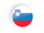 Slovenia. Round concave icon. Download icon.