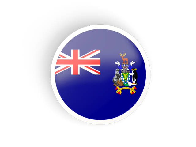 Круглая вогнутая иконка. Скачать флаг. Южная Георгия и Южные Сандвичевы острова
