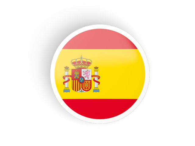 Круглая вогнутая иконка. Скачать флаг. Испания