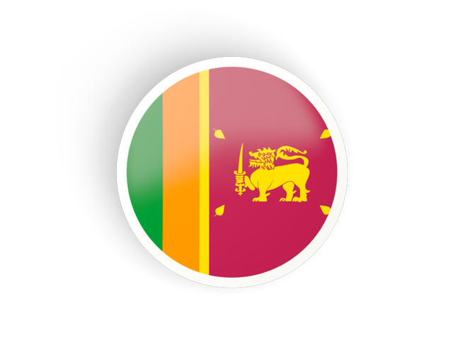 Круглая вогнутая иконка. Скачать флаг. Шри-Ланка